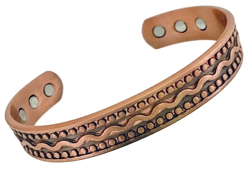 Copper Cuff Bangle - Wave